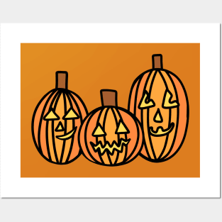 Jack O Lantern Pumpkin set doodle, made by SpookyShoppe Posters and Art